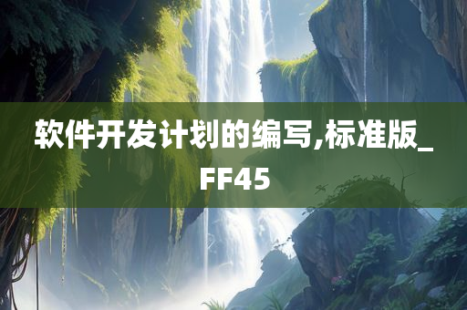 软件开发计划的编写,标准版_FF45