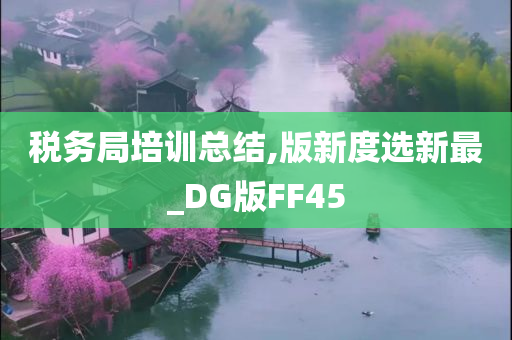 税务局培训总结,版新度选新最_DG版FF45