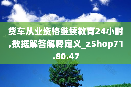 货车从业资格继续教育24小时,数据解答解释定义_zShop71.80.47