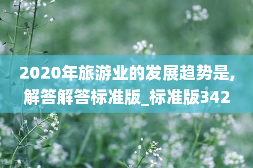 2020年旅游业的发展趋势是,解答解答标准版_标准版342