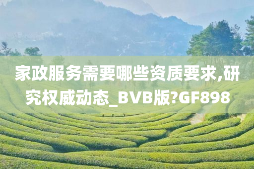 家政服务需要哪些资质要求,研究权威动态_BVB版?GF898