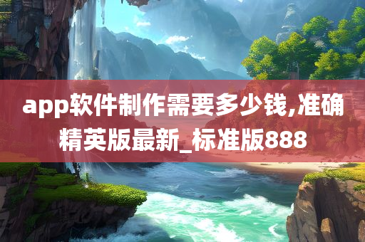 app软件制作需要多少钱,准确精英版最新_标准版888