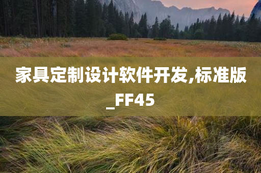 家具定制设计软件开发,标准版_FF45