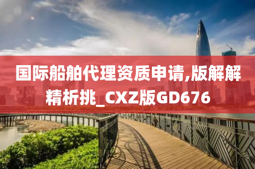 国际船舶代理资质申请,版解解精析挑_CXZ版GD676