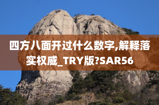 四方八面开过什么数字,解释落实权威_TRY版?SAR56