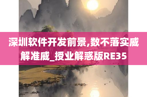 深圳软件开发前景,数不落实威解准威_授业解惑版RE35