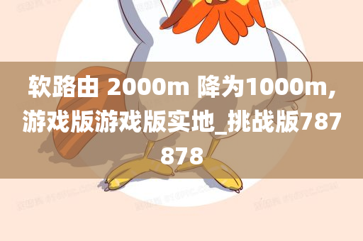 软路由 2000m 降为1000m,游戏版游戏版实地_挑战版787878