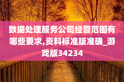 数据处理服务公司经营范围有哪些要求,资料标准版准确_游戏版34234