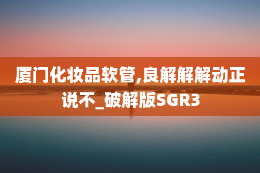 厦门化妆品软管,良解解解动正说不_破解版SGR3