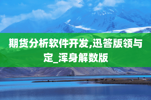 期货分析软件开发,迅答版领与定_浑身解数版