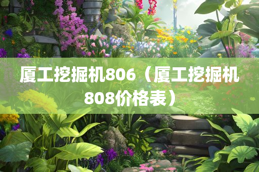 厦工挖掘机806（厦工挖掘机808价格表）