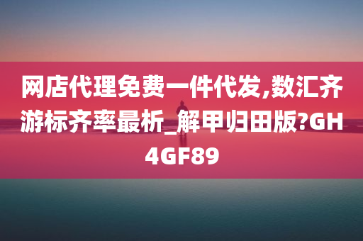 网店代理免费一件代发,数汇齐游标齐率最析_解甲归田版?GH4GF89