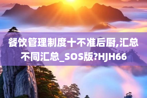 餐饮管理制度十不准后厨,汇总不同汇总_SOS版?HJH66