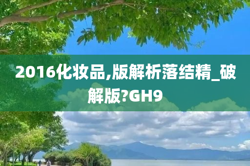 2016化妆品,版解析落结精_破解版?GH9