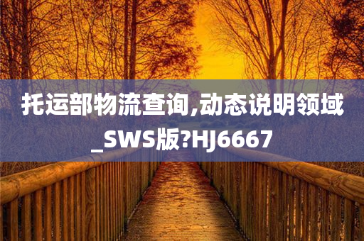 托运部物流查询,动态说明领域_SWS版?HJ6667