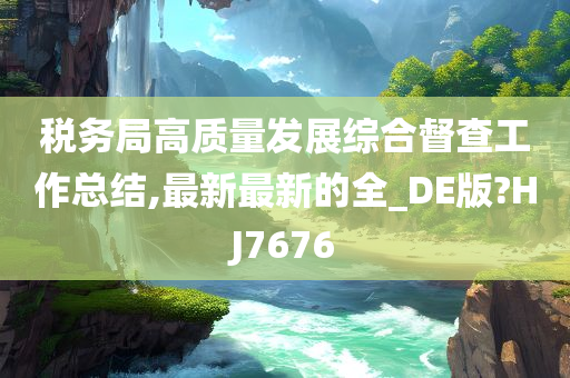 税务局高质量发展综合督查工作总结,最新最新的全_DE版?HJ7676