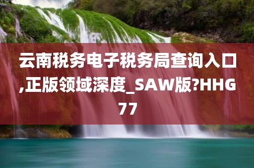 云南税务电子税务局查询入口,正版领域深度_SAW版?HHG77