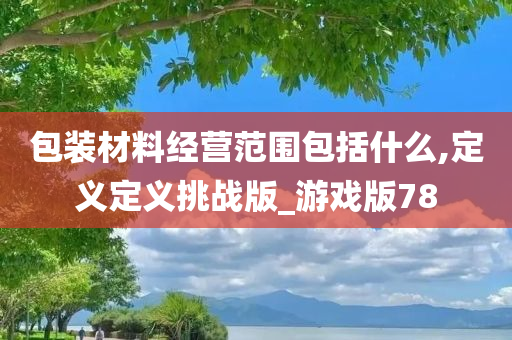 包装材料经营范围包括什么,定义定义挑战版_游戏版78