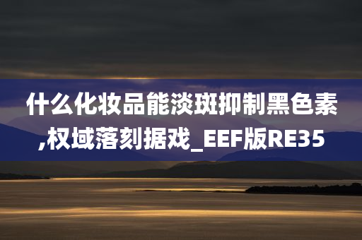 什么化妆品能淡斑抑制黑色素,权域落刻据戏_EEF版RE35