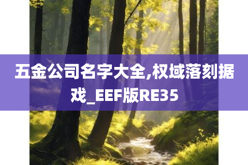 五金公司名字大全,权域落刻据戏_EEF版RE35