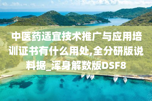 中医药适宜技术推广与应用培训证书有什么用处,全分研版说料据_浑身解数版DSF8