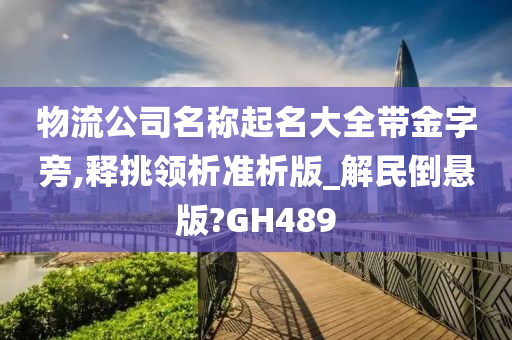 物流公司名称起名大全带金字旁,释挑领析准析版_解民倒悬版?GH489