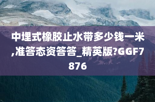 中埋式橡胶止水带多少钱一米,准答态资答答_精英版?GGF7876