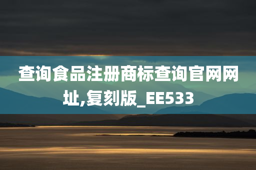 查询食品注册商标查询官网网址,复刻版_EE533