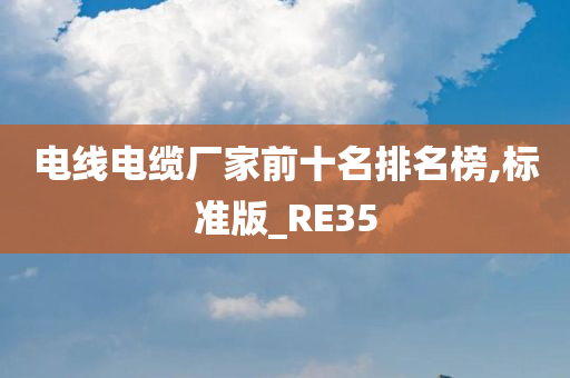 电线电缆厂家前十名排名榜,标准版_RE35