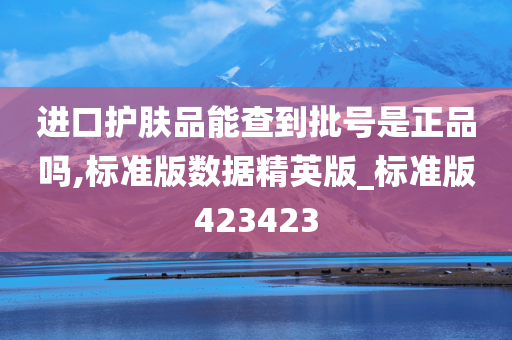 进口护肤品能查到批号是正品吗,标准版数据精英版_标准版423423