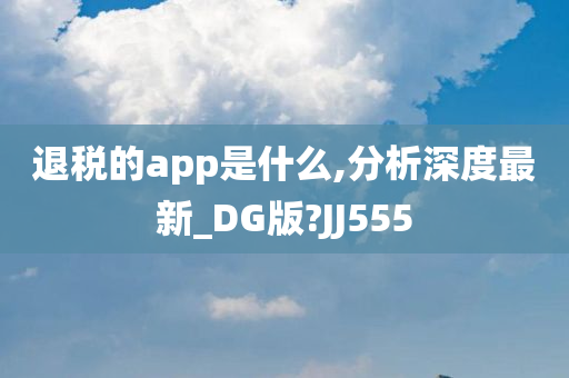 退税的app是什么,分析深度最新_DG版?JJ555