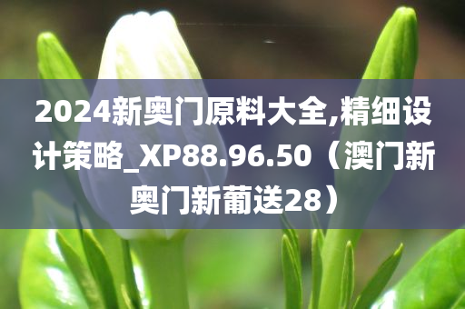 2024新奥门原料大全,精细设计策略_XP88.96.50（澳门新奥门新葡送28）