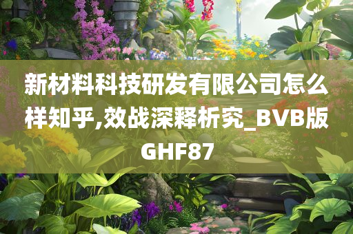 新材料科技研发有限公司怎么样知乎,效战深释析究_BVB版GHF87