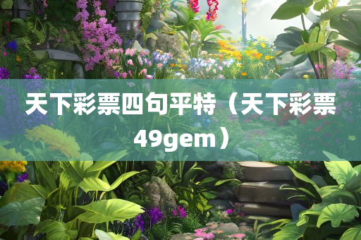 天下彩票四句平特（天下彩票49gem）