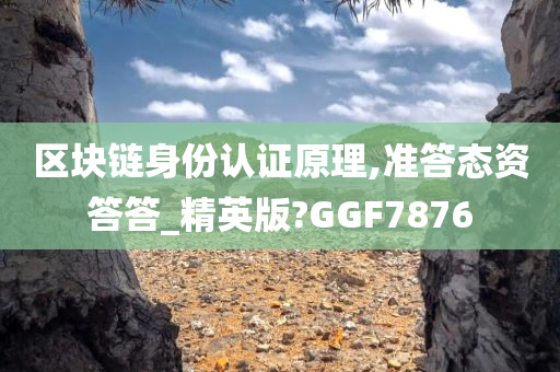 区块链身份认证原理,准答态资答答_精英版?GGF7876