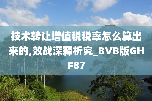 技术转让增值税税率怎么算出来的,效战深释析究_BVB版GHF87