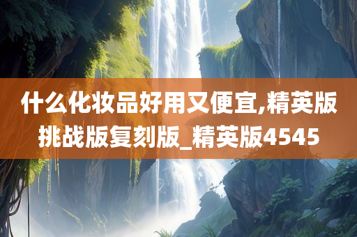 什么化妆品好用又便宜,精英版挑战版复刻版_精英版4545