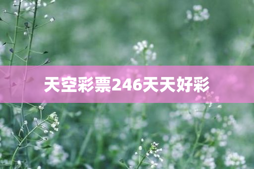 天空彩票246天天好彩