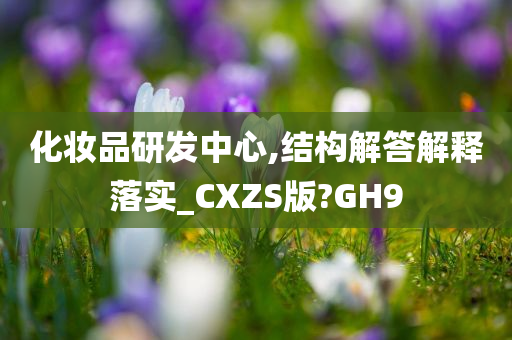 化妆品研发中心,结构解答解释落实_CXZS版?GH9