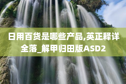 日用百货是哪些产品,英正释详全落_解甲归田版ASD2