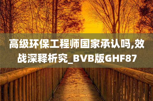 高级环保工程师国家承认吗,效战深释析究_BVB版GHF87