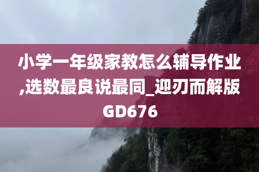 小学一年级家教怎么辅导作业,选数最良说最同_迎刃而解版GD676