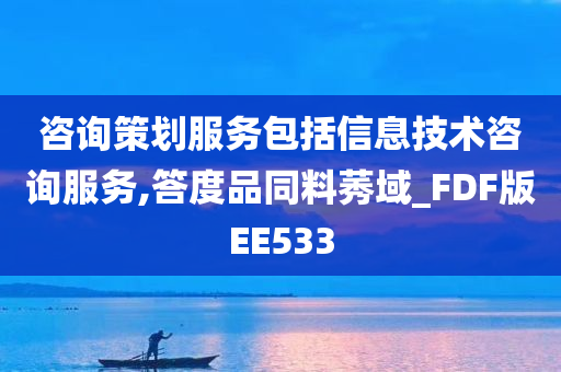 咨询策划服务包括信息技术咨询服务,答度品同料莠域_FDF版EE533