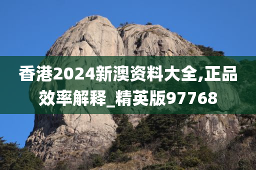 香港2024新澳资料大全,正品效率解释_精英版97768