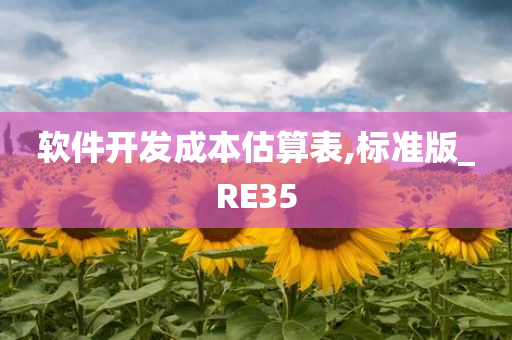 软件开发成本估算表,标准版_RE35