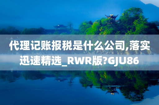 代理记账报税是什么公司,落实迅速精选_RWR版?GJU86