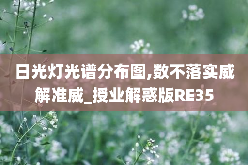 日光灯光谱分布图,数不落实威解准威_授业解惑版RE35