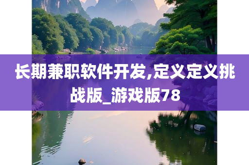 长期兼职软件开发,定义定义挑战版_游戏版78