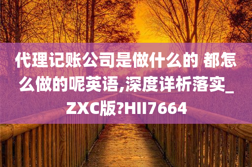 代理记账公司是做什么的 都怎么做的呢英语,深度详析落实_ZXC版?HII7664