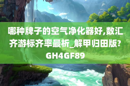 哪种牌子的空气净化器好,数汇齐游标齐率最析_解甲归田版?GH4GF89